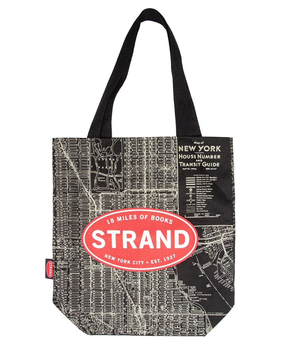 Tote Bag Dark NY Map long Strand Books